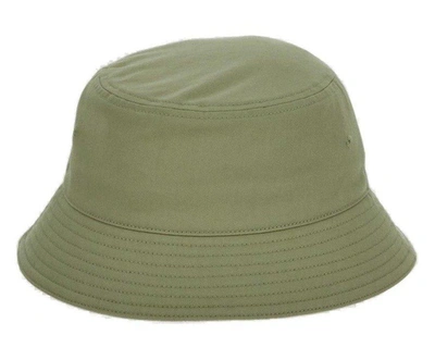 Burberry Logo Embroidery Bucket Hat In Hunter