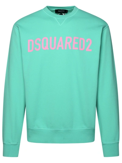 Dsquared2 Mint Cotton Sweatshirt In Light Blue