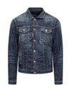 Dsquared2 Dark Clean Dan Denim Jacket In Navy Blue