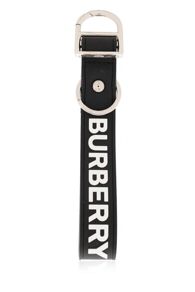 Burberry Logo Keyring In Nero