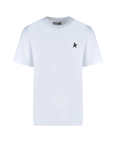 Golden Goose Star T-shirt In Optic White/black