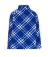 Burberry Womens Knight Check High-neck Check-pattern Fleece Jacket In Royal Blue