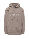 GIVENCHY GIVENCHY SWEATSHIRT IN RIPPED GAUZE FABRIC