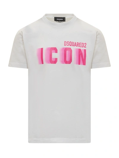 Dsquared2 Icon Blur Easy Fit T In White