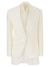 Brunello Cucinelli Layered Single-breasted Blazer In White