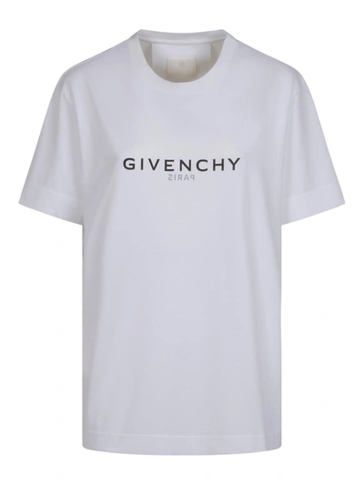 Givenchy 4g Emblem Printed Crewneck T-shirt In White