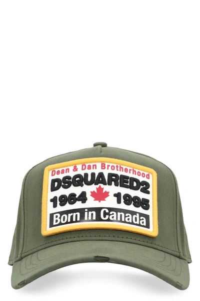 Dsquared2 Logo Embroidery Baseball Cap In Green