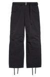 Sacai Belted Ripstop Cargo Pants In Black