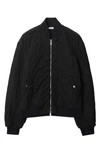 BURBERRY QUILTED WASHED NYLON BOMBER JACKET