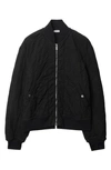 Burberry Stand Up-collar Quilted Bomber Jacket In Onyx