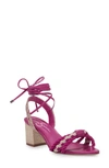 Jessica Simpson Prim Ankle Wrap Pointed Toe Sandal In Purple Combo