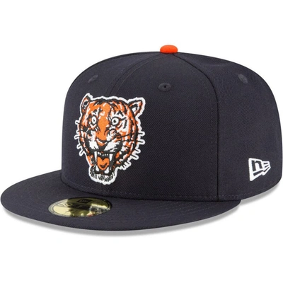 NEW ERA NEW ERA NAVY DETROIT TIGERS COOPERSTOWN COLLECTION WOOL 59FIFTY FITTED HAT