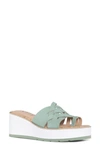 Nydj Reesie Platform Wedge Sandal In Jade