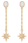 ETTIKA OPAL STAR LINEAR DROP EARRINGS