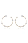 Ettika Large Cubic Zirconia Hoop Earrings In Gold