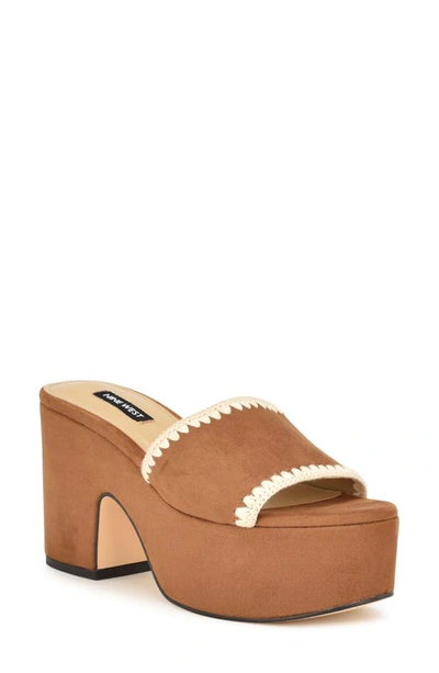 NINE WEST NINE WEST YICKIE PLATFORM SLIDE SANDAL