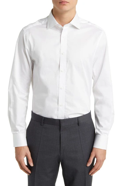 Charles Tyrwhitt Slim Fit Luxury Twill Dress Shirt In White