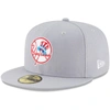 NEW ERA NEW ERA GRAY NEW YORK YANKEES COOPERSTOWN COLLECTION WOOL 59FIFTY FITTED HAT