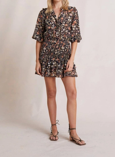 Bec & Bridge Nightshade Mini Dress In Print In Black