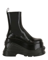VERSACE PLATFORM LEATHER ANKLE BOOTS