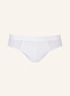 HANRO MEN'S MICRO TOUCH COTTON KNIT BRIEF IN WHITE