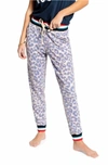 Sol Angeles Leopard Jogger In Purple In Purple