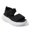 Dearfoams Odell Ankle Strap Platform Sandal In Black