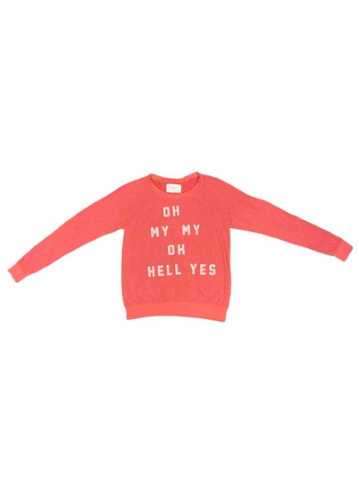 Sol Angeles Hell Yes Pullover In Sunset In Pink