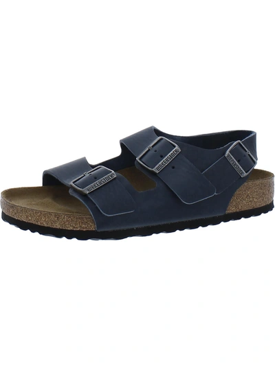 Birkenstock Mailano Bs Womens Leather Footbed Strappy Sandals In Blue