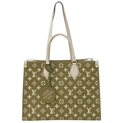 Pre-owned Louis Vuitton Onthego Leather Tote Bag () In Green