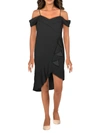 Shop Bebe Womens Cascade Ruffled Off-the-shoulder Formal Dress In Black