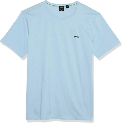 Hugo Boss Men's Modern Fit Basic Single Jersey T-shirt In Angel Blue In Multi