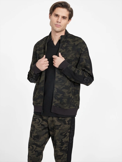 Guess Factory Don Camo Flight Jacket In Green