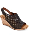 ROCKPORT BRIAH WOMENS SUEDE PERFORATED WEDGE SANDALS