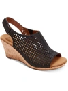 Rockport Briah Perforated Wedge Sandal In Black