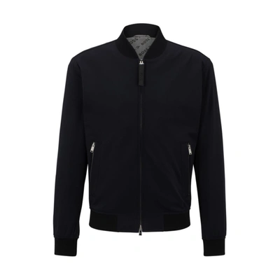 Hugo Boss Slim-fit Jacket In Performance-stretch Jersey In Black