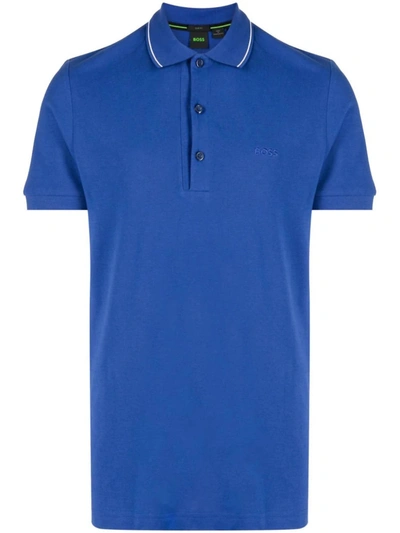 zelf Nationaal abortus Hugo Boss Paule 4 Polo In Blue | ModeSens