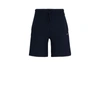 Hugo Boss Pajama Shorts With Embroidered Logo In Dark Blue