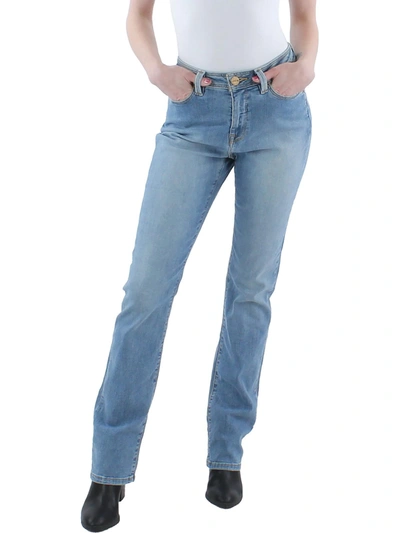 Jaen Womens Denim High Rise Straight Leg Jeans In Blue