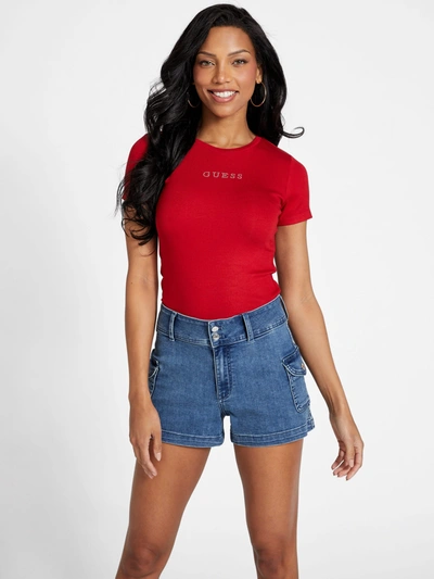 Guess Factory Preston Logo Top In Red