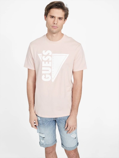 Guess Factory Eco Rodger Logo Crewneck Tee In Pink