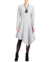 Natori Asymmetric A-line Jersey Midi Dress In Grey