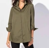 Habitat Hidden Placket Shirt In Olive In Green