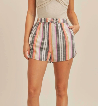 Sage The Label Walk The Line Shorts In Striped Multi