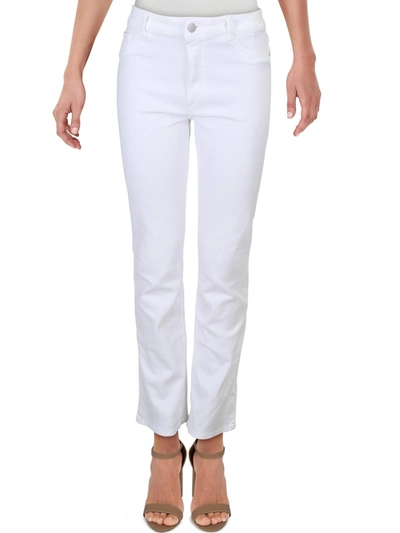 Dl1961 Womens Tencel Wide Leg Bootcut Jeans In White