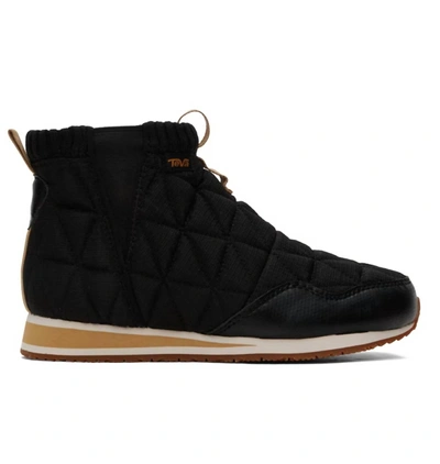 Teva Reember Womens Stretch Quilted Booties In Black