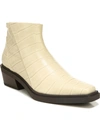 Franco Sarto Fina Womens Faux Leather Square Toe Ankle Boots In Multi