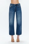 Pistola Lexi Mid Rise Bowed Straight Leg Jeans In Artisan In Multi