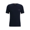 Hugo Boss Pajama T-shirt With Embroidered Logo In Dark Blue