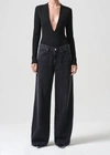Agolde Zena Bodysuit Black In Black
